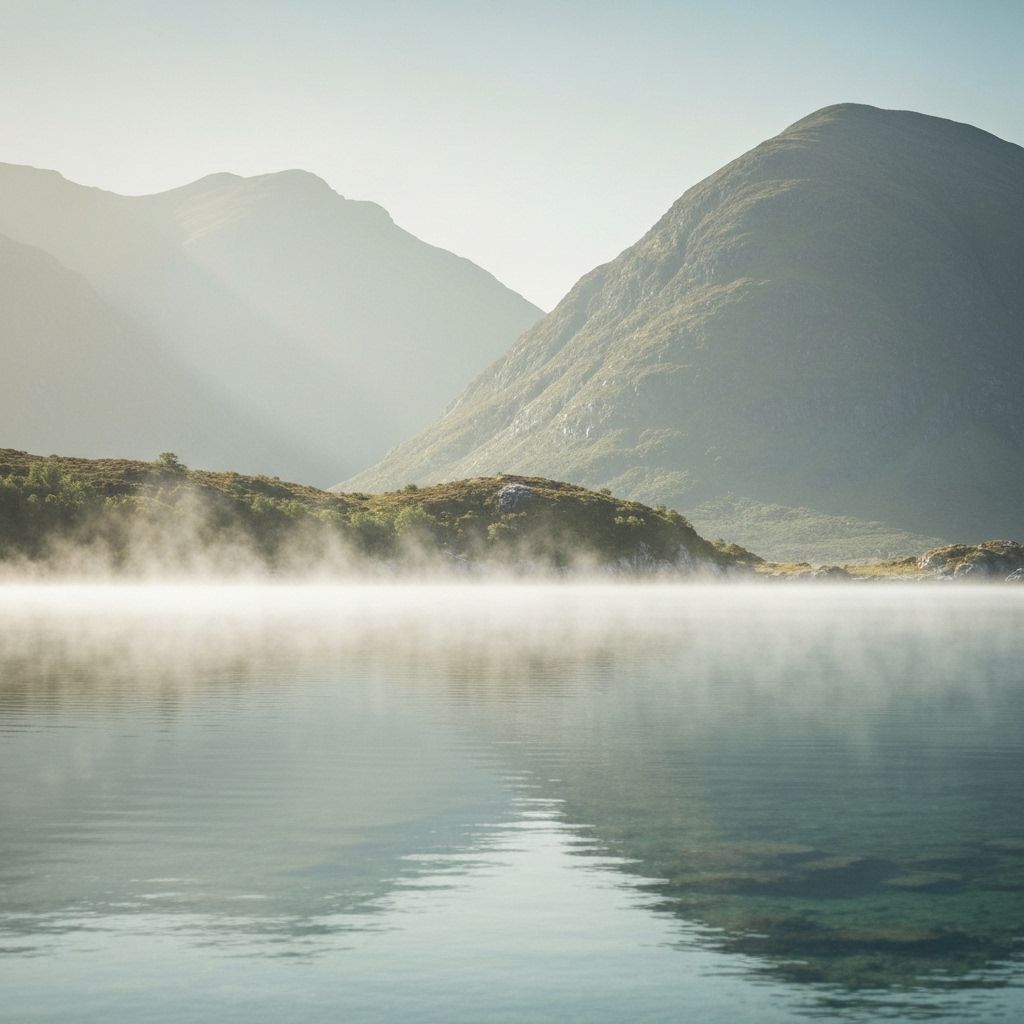 Serene landscape background